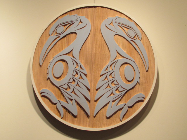 Heron Round; 24" diameter; red cedar, acrylic